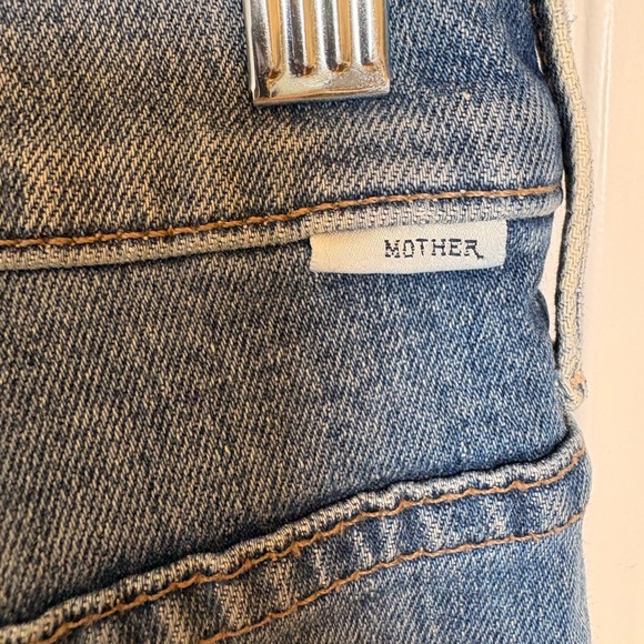 MOTHER Light Wash Distressed Stunner Ankle Step Fray Jeans Size 29 - Picture 11 of 14